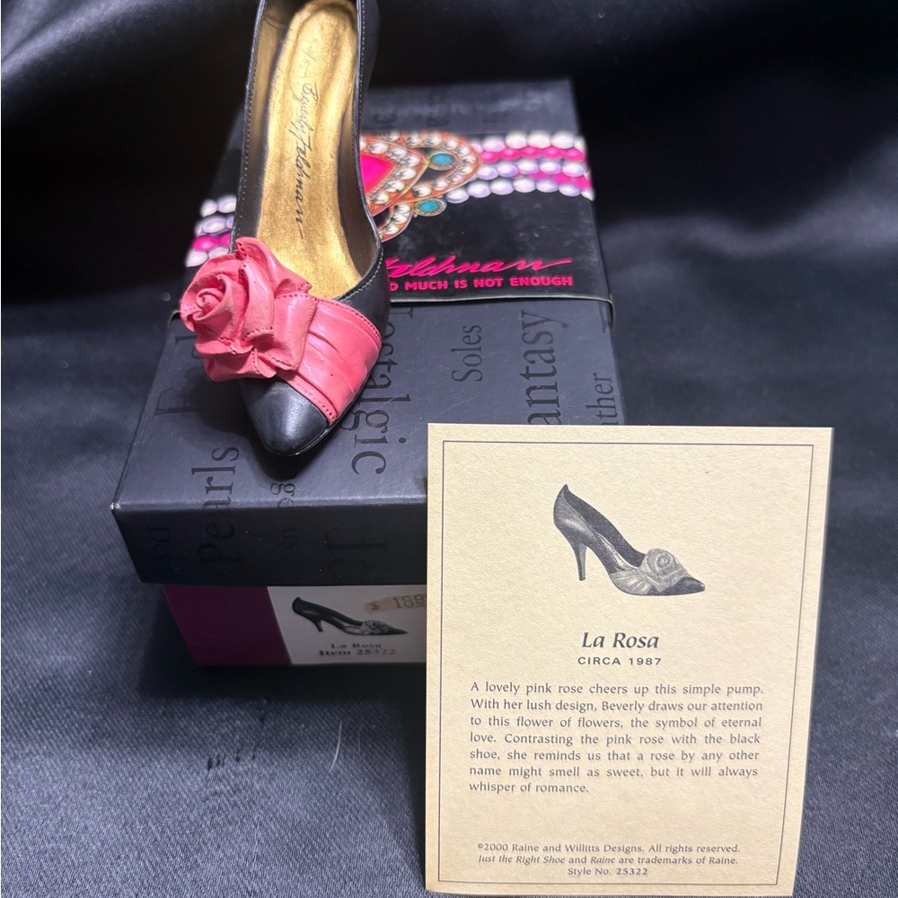 Just The Right Shoe Black and Pink Heels - Picture 4 of 5